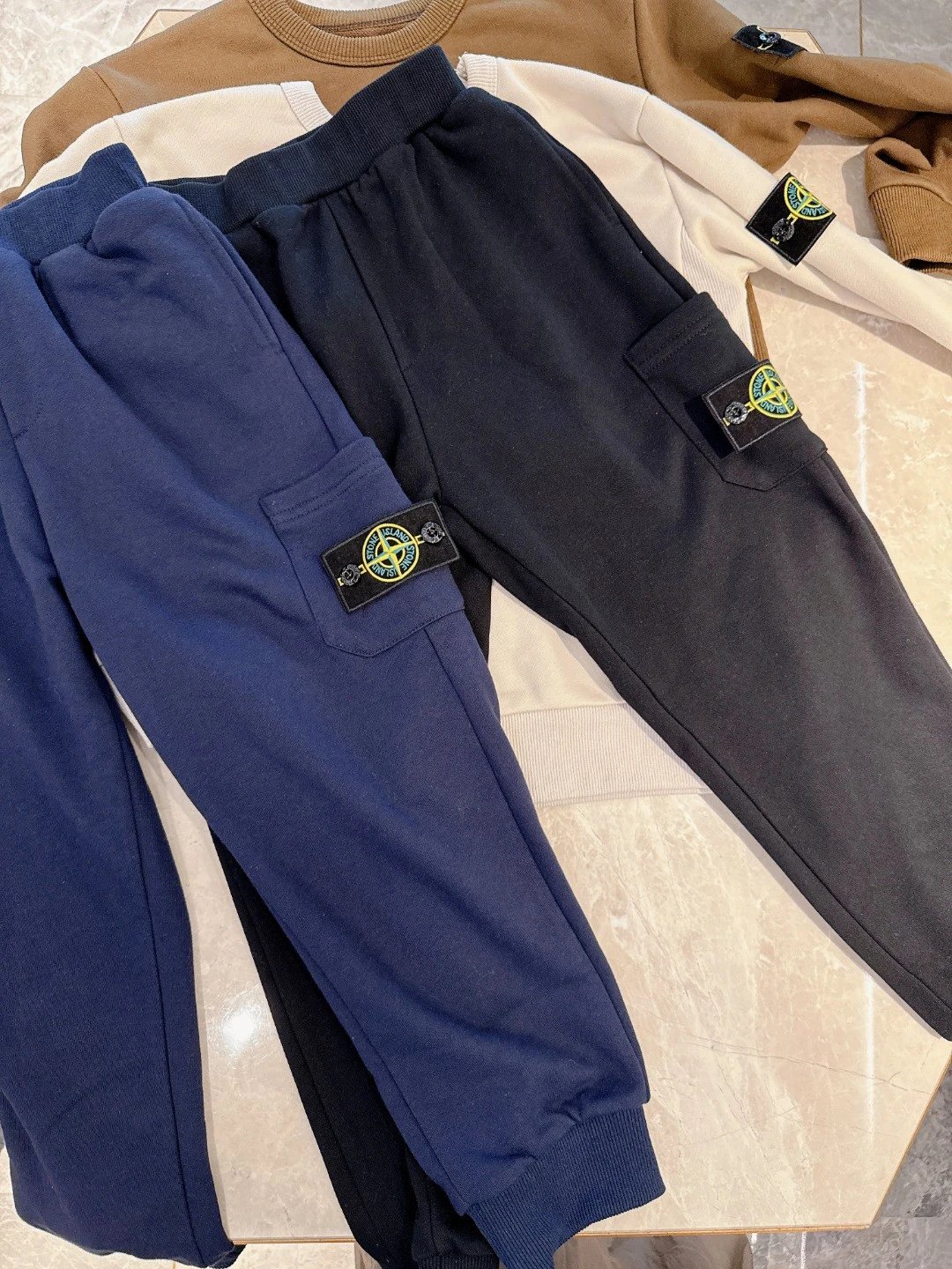 Navy blue sweatpants