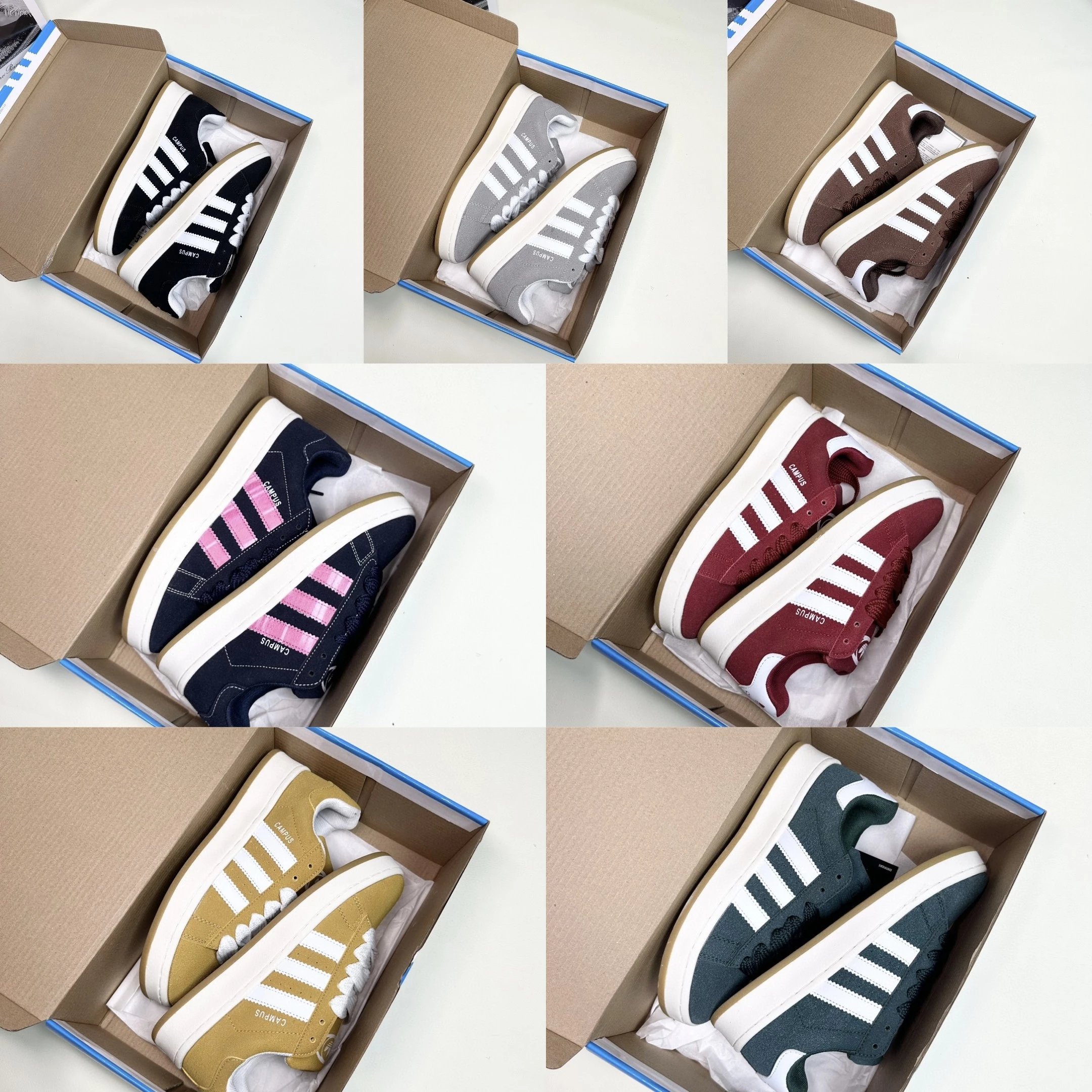 AD Campus Bread Shoes Black White Gray Low Top Casual Board Shoes HQ8708