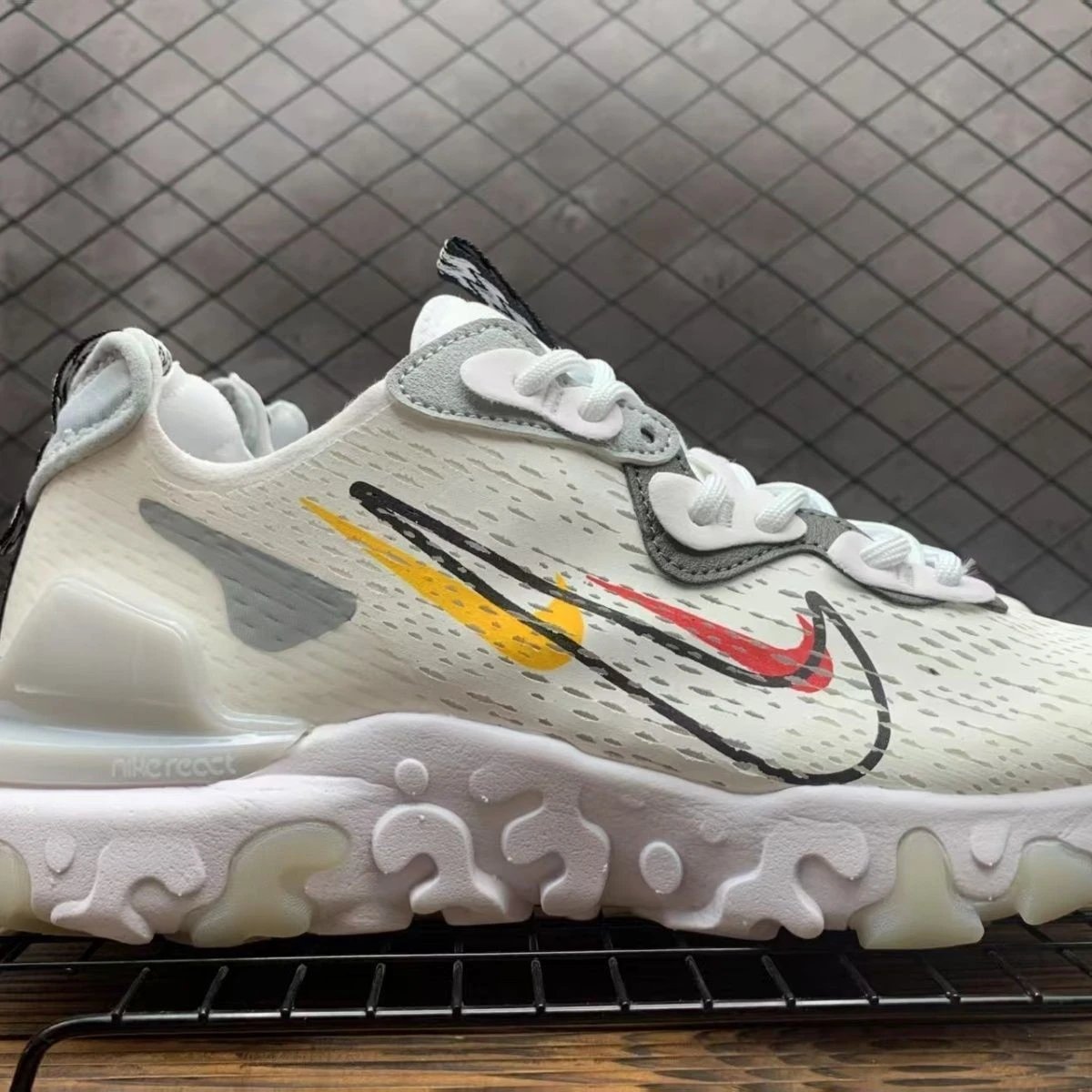 White, red, yellow