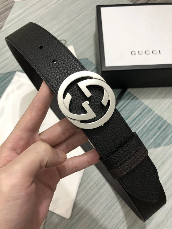 【In Stock, Pure Original】Top-Grade Genuine Leather Men's Double-Sided Togo Imported Calfskin Pebble Grain Belt with NFC Chip, Business Casual Belt Trousers Belt