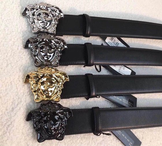 Belt special classic tide brand casual leather Versace belt Medusa belt men's leather hundred smooth buckle head belt pants belt