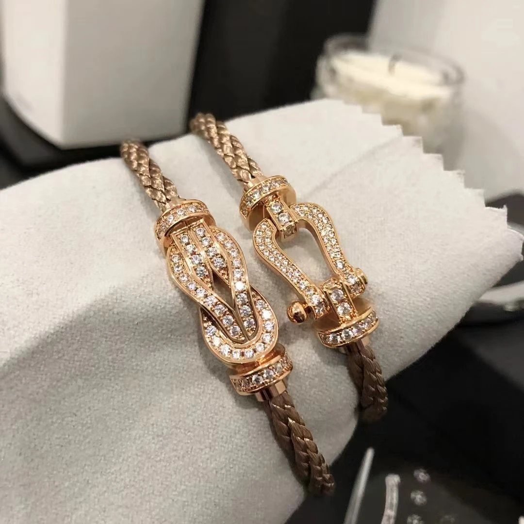 Gold Cord + Full Diamond Gold Fortune Buckle