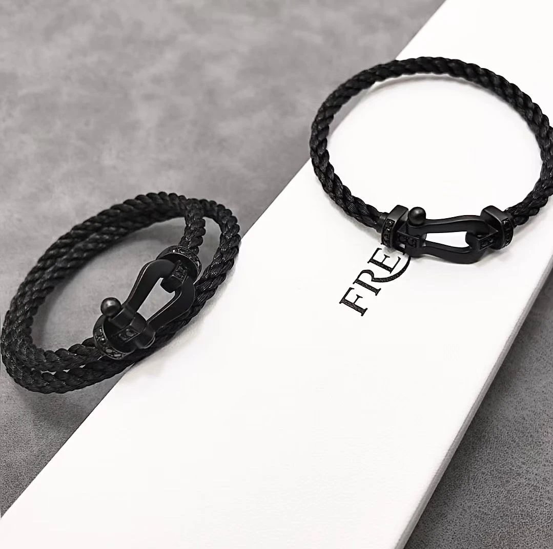Black Cord Black Warrior Double Loop Long Style