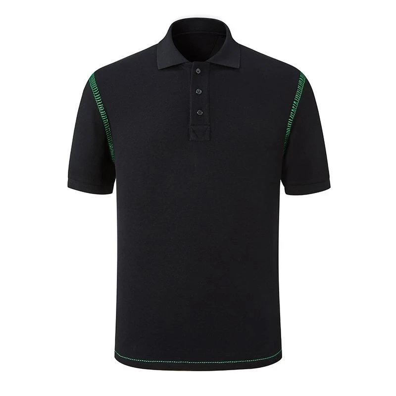 Flash sale special! BV style green visible thread decoration independent short sleeved POLO in stock