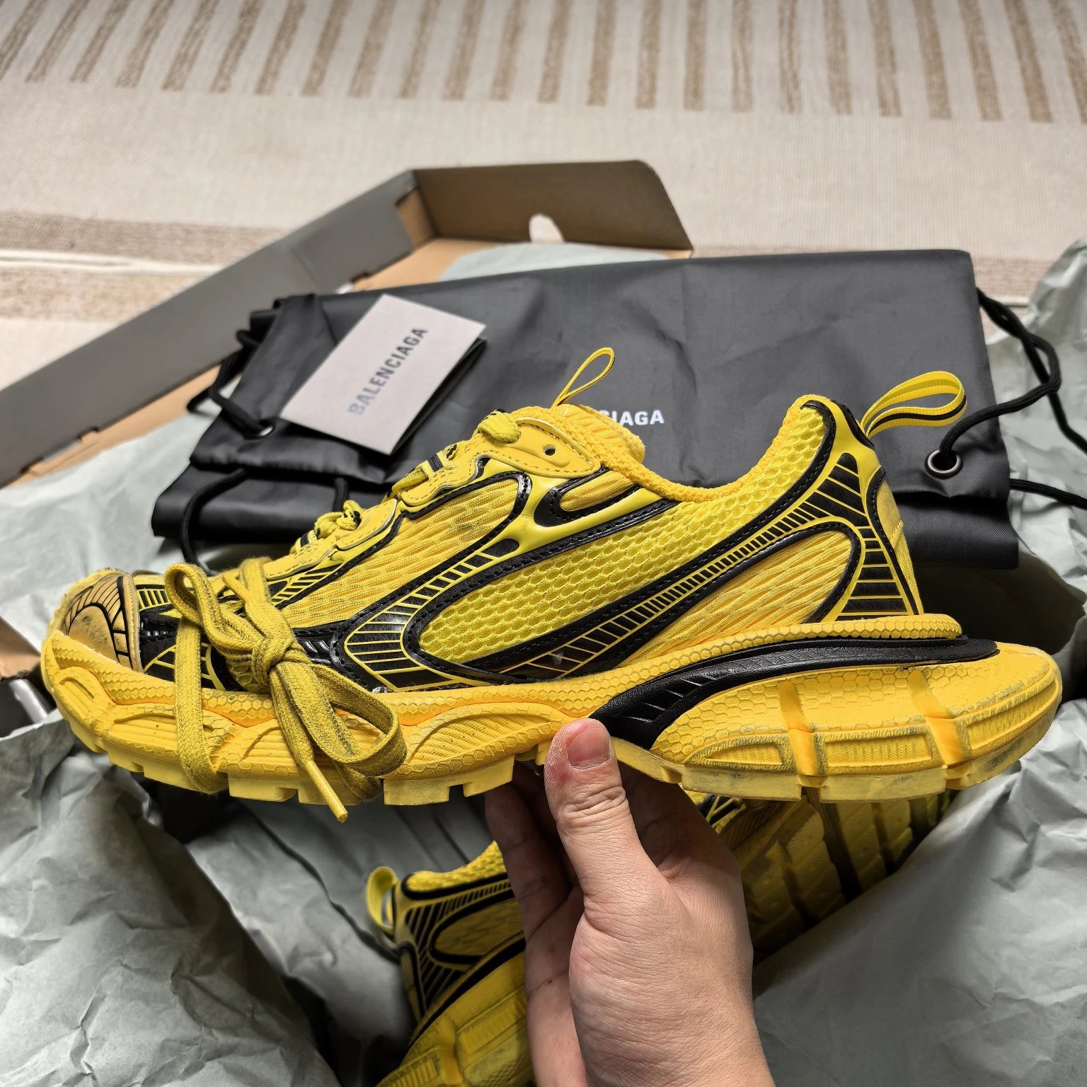 Balenciaga 3XL Black Yellow Low Top