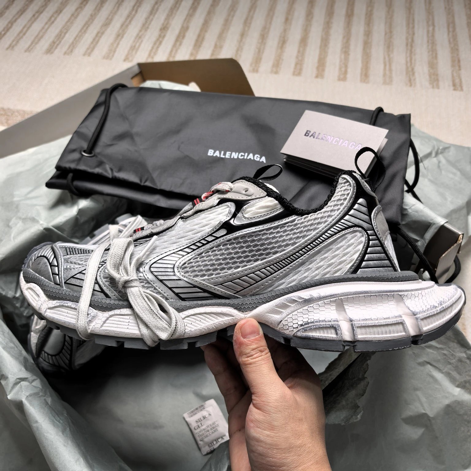 Balenciaga 3XL Grey Red Low Top