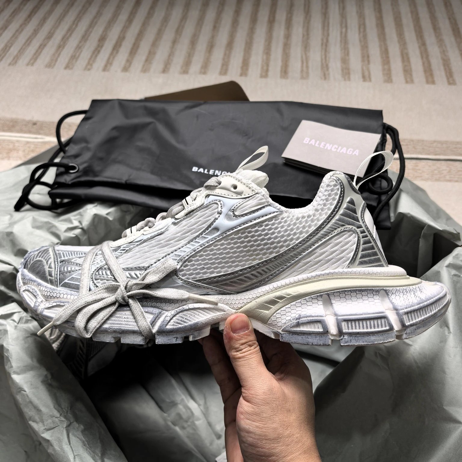Balenciaga 3XL White Low Top