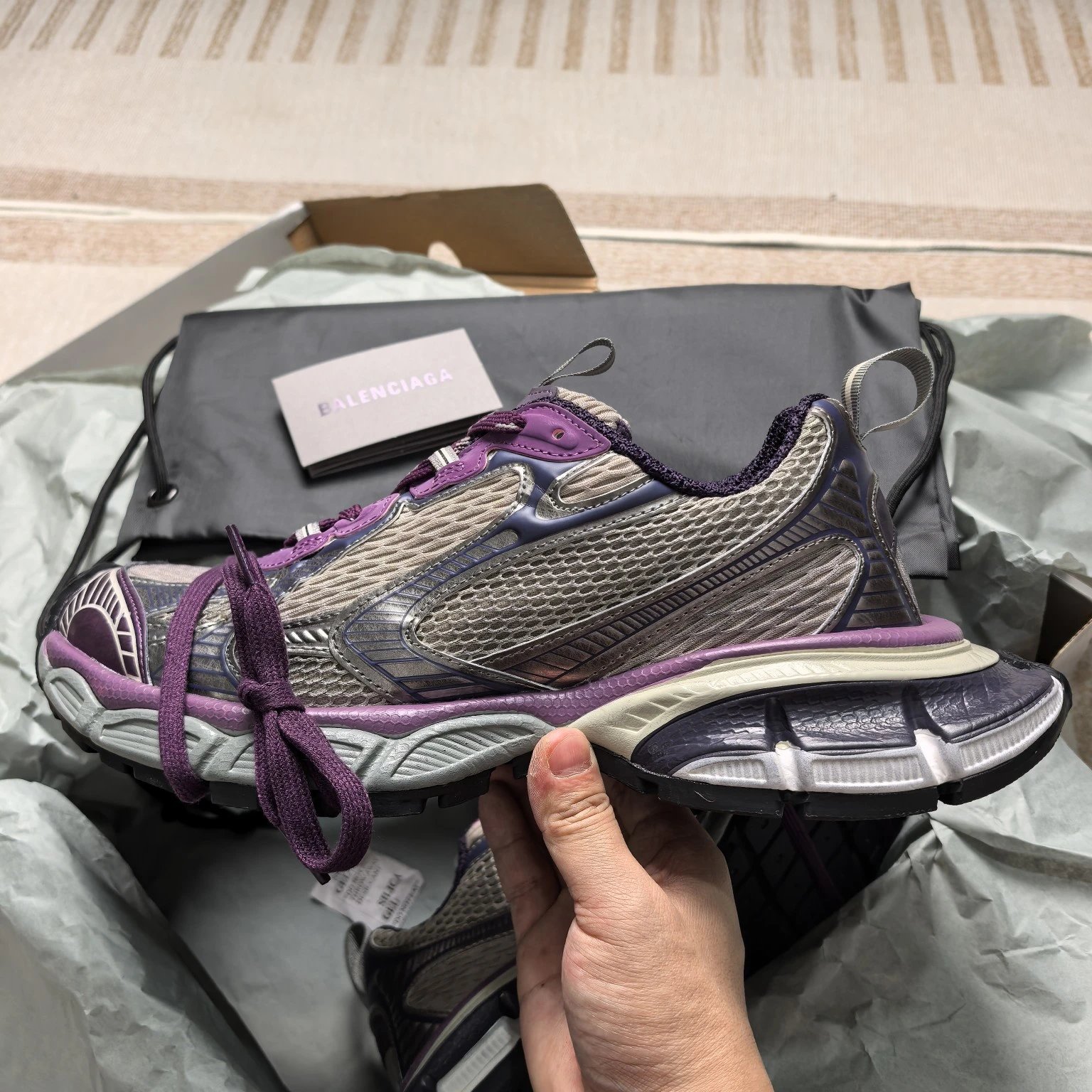 Balenciaga 3XL Purple Low Top