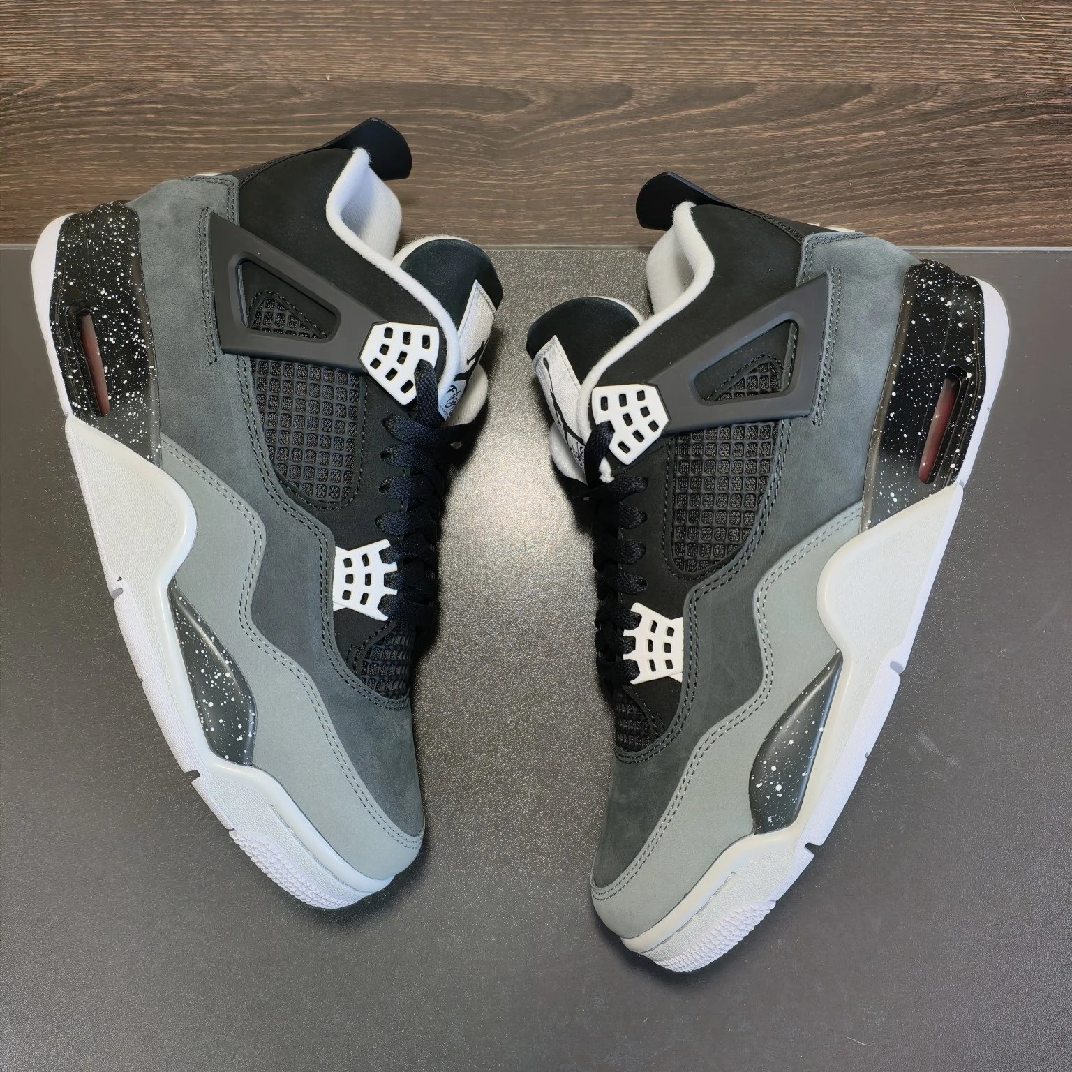 Y3 AJ4 Black Grey Fear