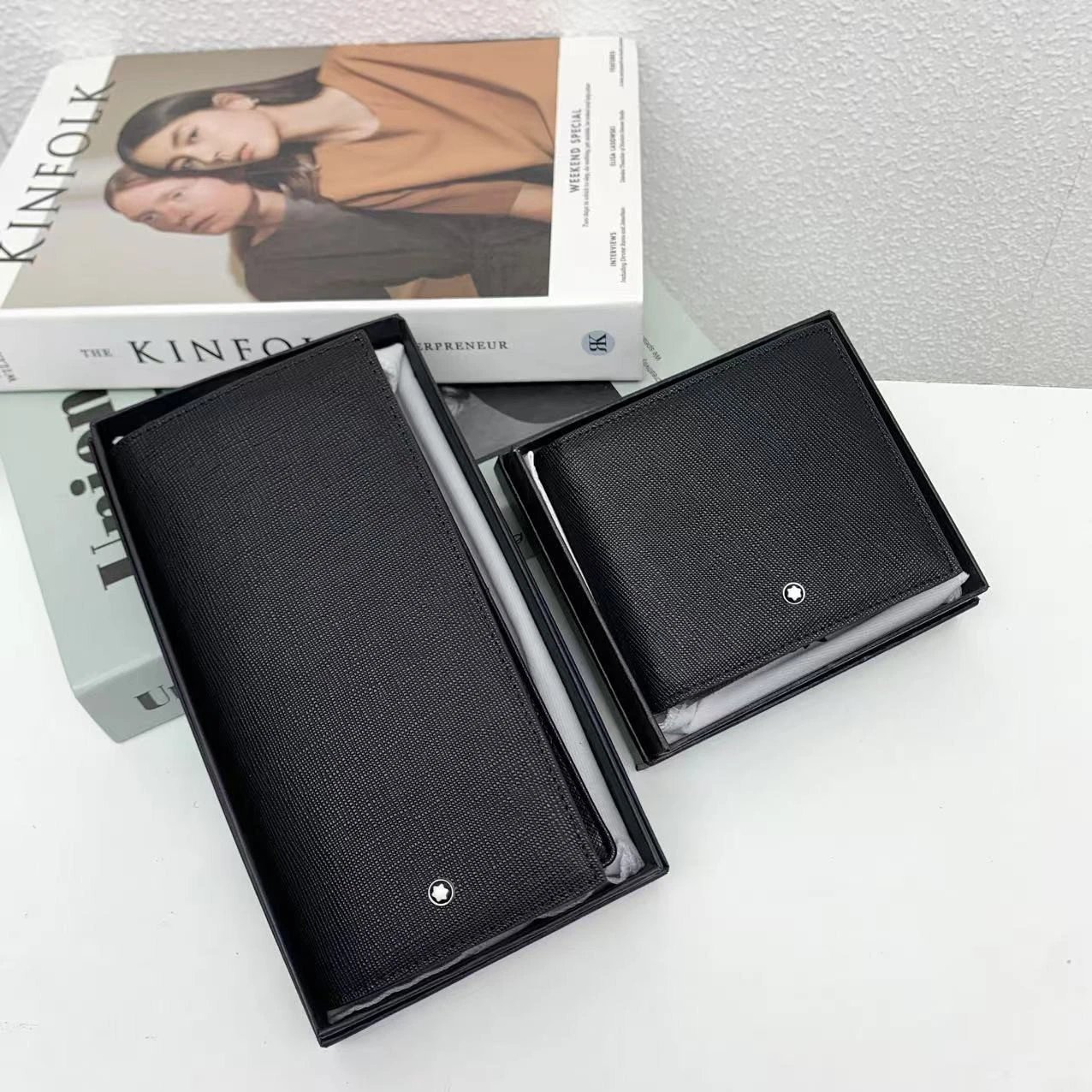 Genuine Leather Black Wallet Card Holder