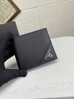 thumbnail for Men's cropped wallet wallet threaded lining wallet card holder