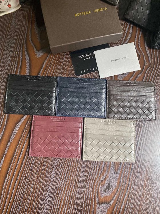 BV1027 sheepskin black Blue Coffee Apricot Wine red hand woven card bag card sleeve