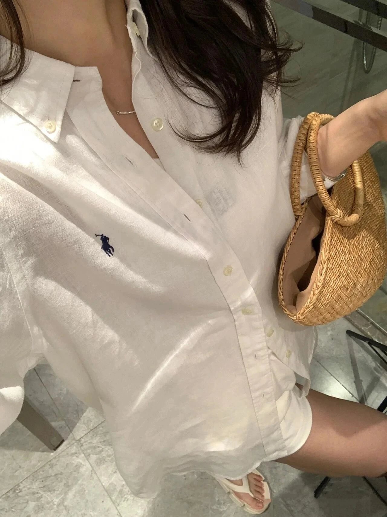 Polo Ralph Lauren Striped Linen Shirt White - 80