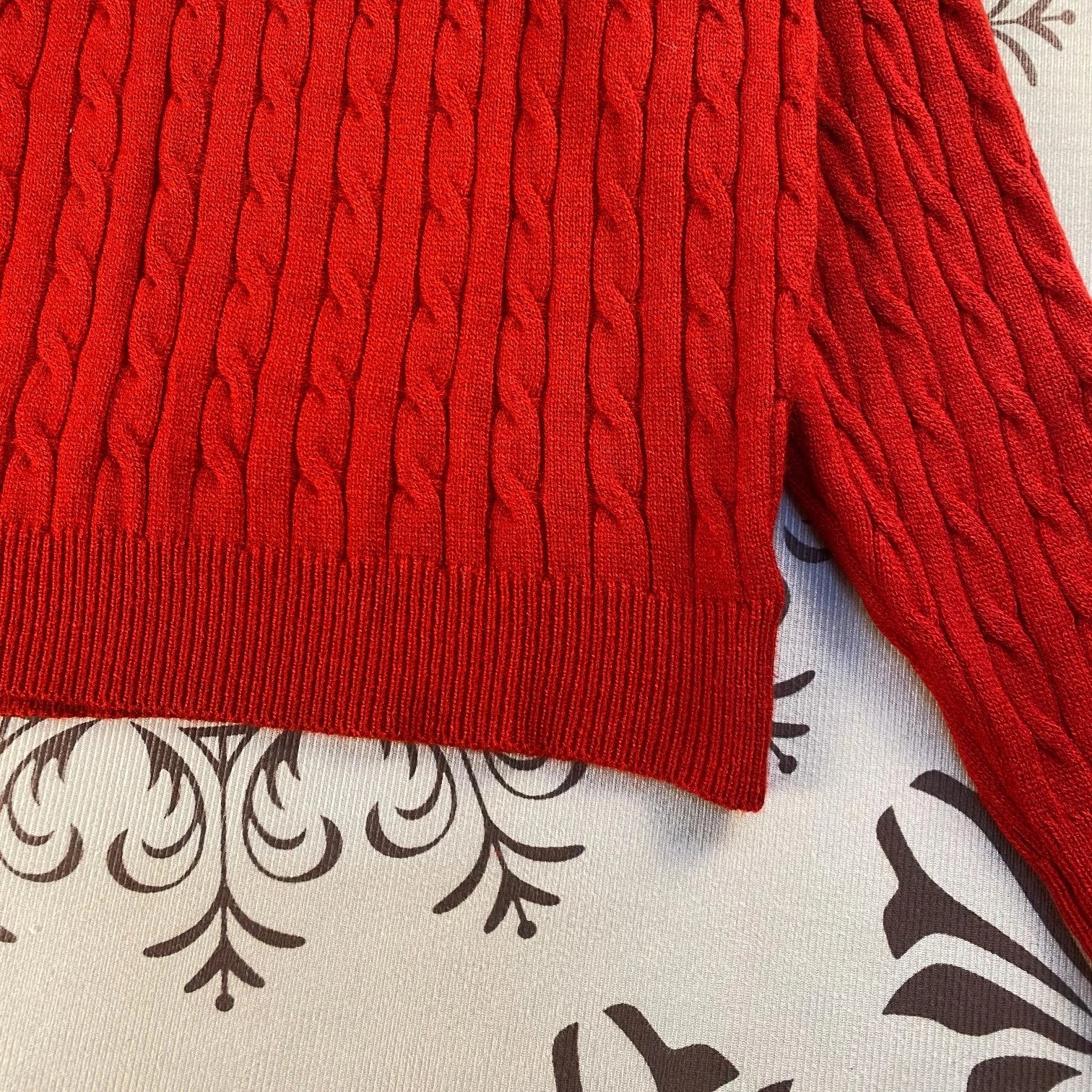 Ralph Lauren Cable Knit Crewneck Sweater Black - 25