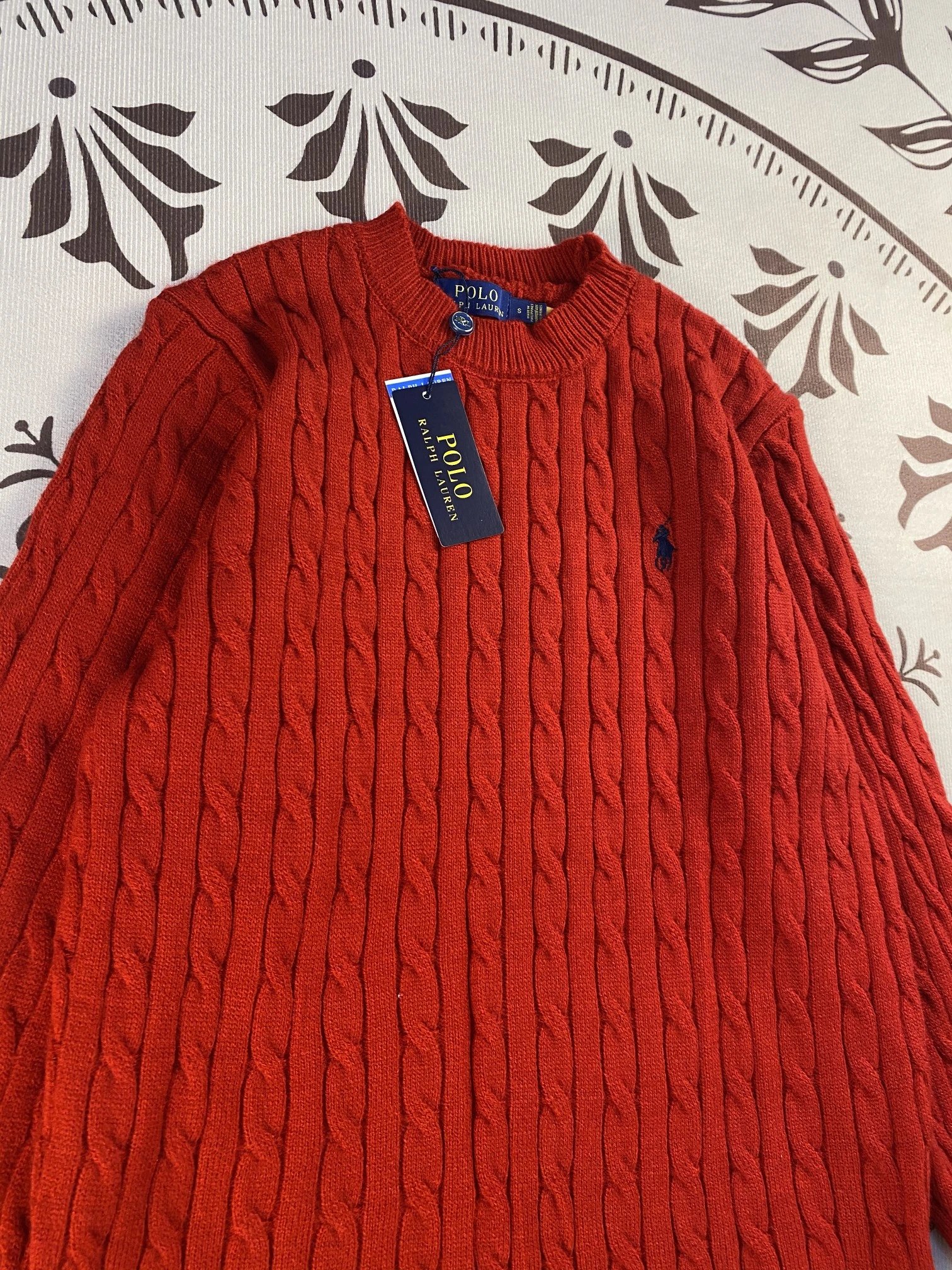 Ralph Lauren Cable Knit Crewneck Sweater Black - 23