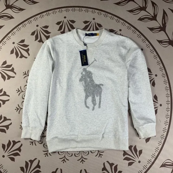 Ralph Lauren Polo Small Pony Crewneck Sweater White - 5