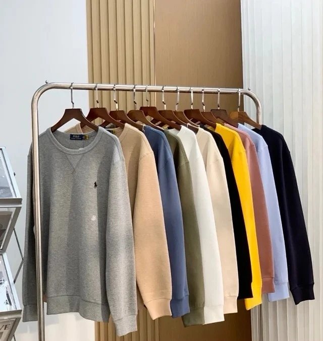RL Basic Unisex 9-Color Round Neck Sweatshirt - Classic Style A69 3