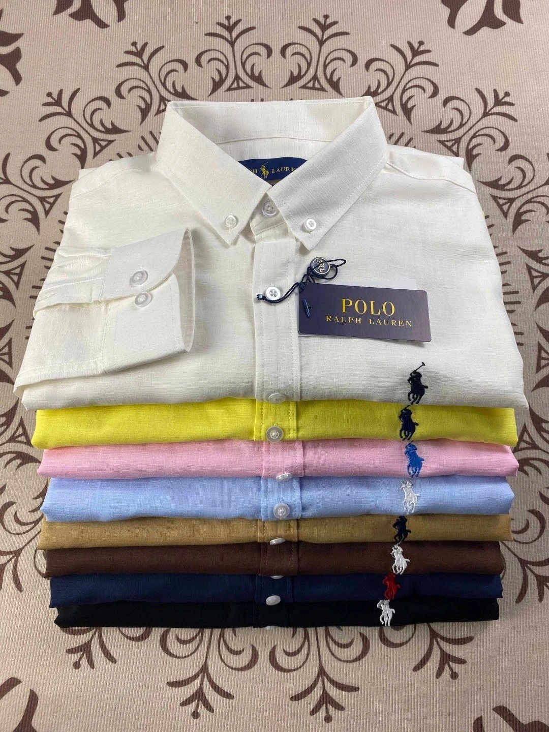 Polo Ralph Lauren Striped Linen Shirt White - 6