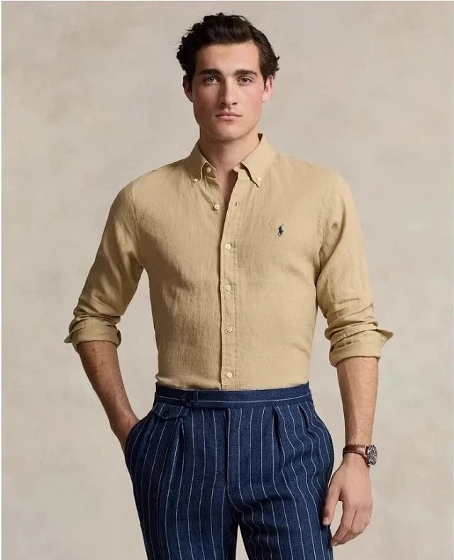 Polo Ralph Lauren Striped Linen Shirt White - 68