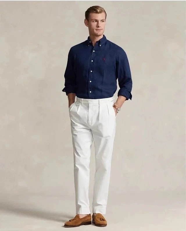 Polo Ralph Lauren Striped Linen Shirt White - 63