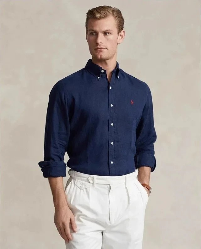 Polo Ralph Lauren Striped Linen Shirt White - 61
