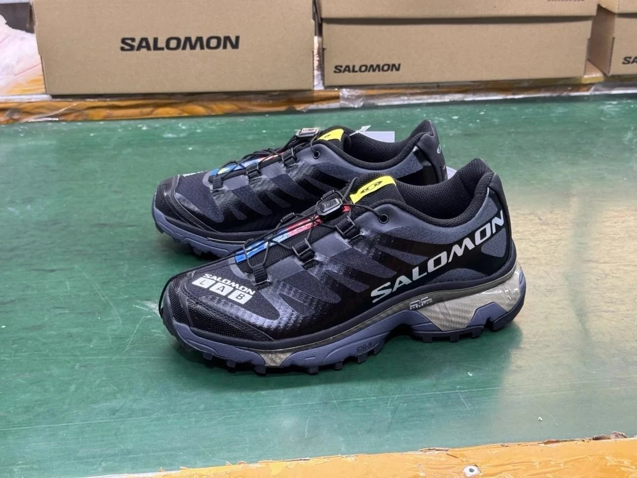 Salomon Speedcross Lab Black / Yellow Trail Running Shoes