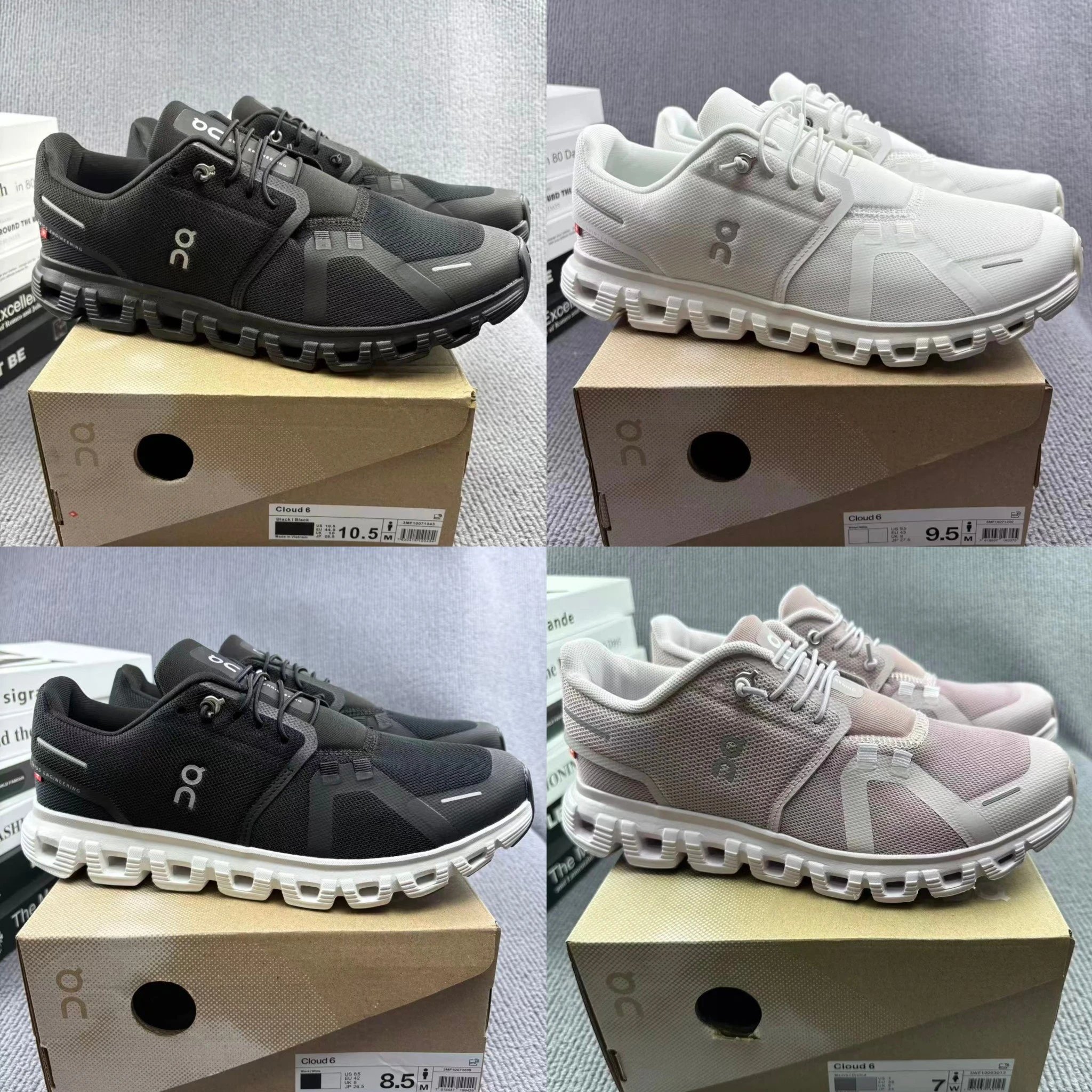 Cloud 6 Casual Lifestyle Shoes for Men and Women, Sizes 36-47