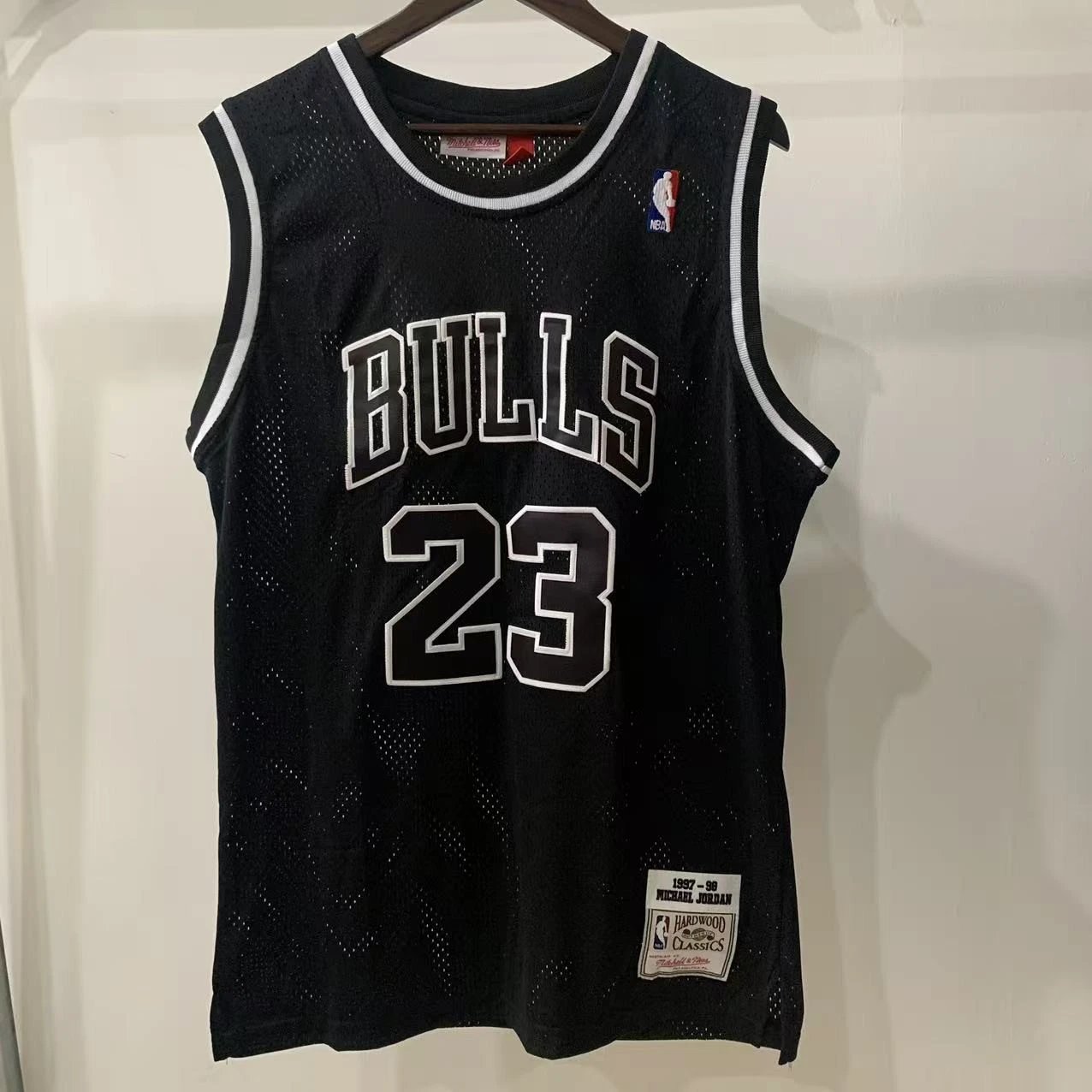 Jordan black with white border