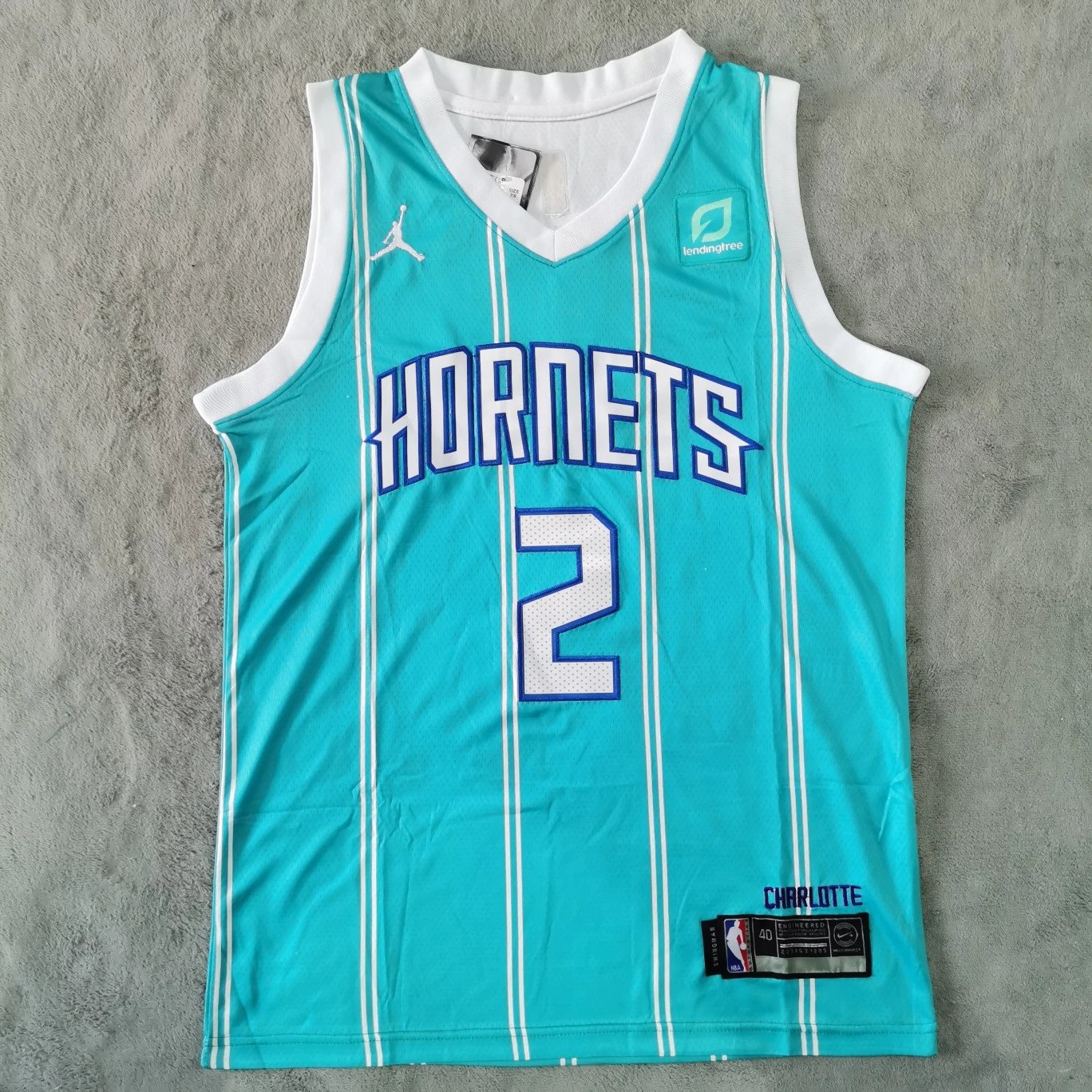 Charlotte Hornets Nike NBA Swingman Jersey Teal Blue Activewear - 19