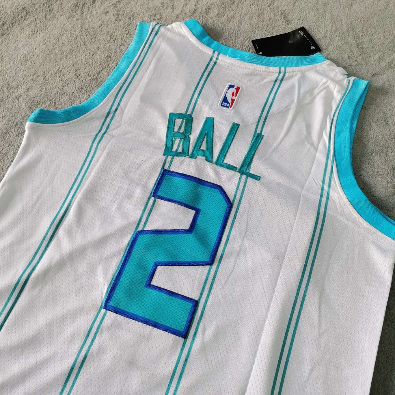 Charlotte Hornets Nike NBA Swingman Jersey Teal Blue Activewear - 18