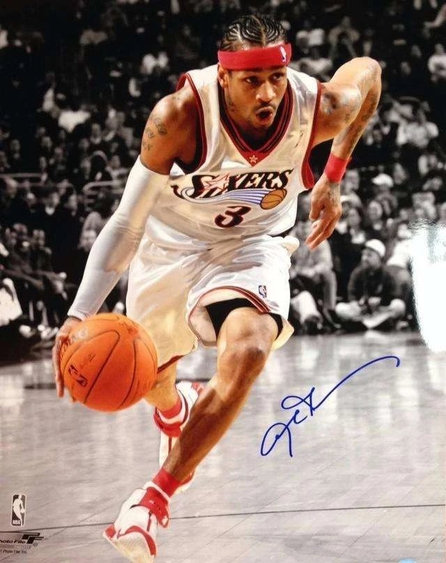 Iverson No. 3 76ers white basketball jersey NBA retro embroidered mesh jersey