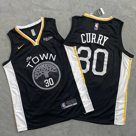 Stephen Curry #30 City Edition Black Warriors Jersey, NBA Embroidered Jersey