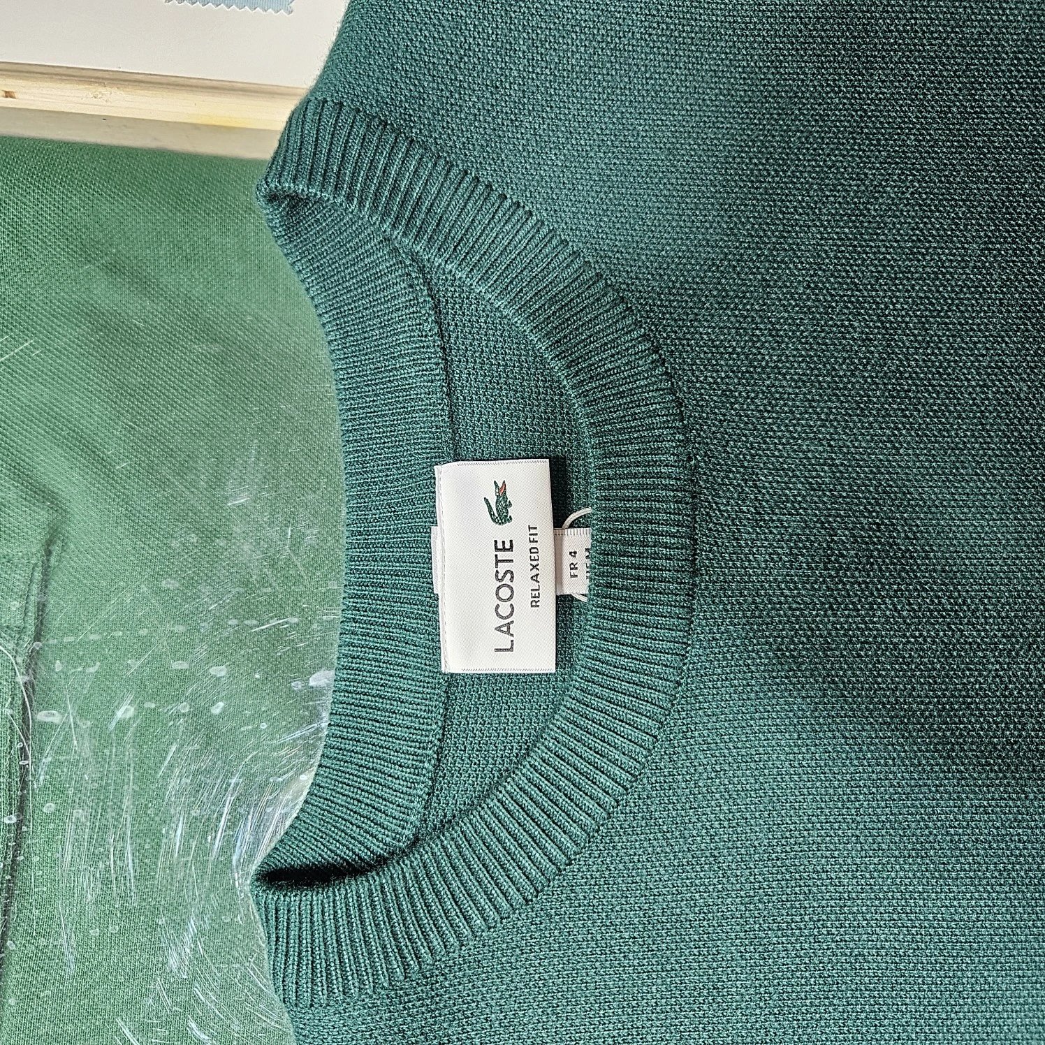 Lacoste Classic Crewneck Knit Sweater Forest Green - 7