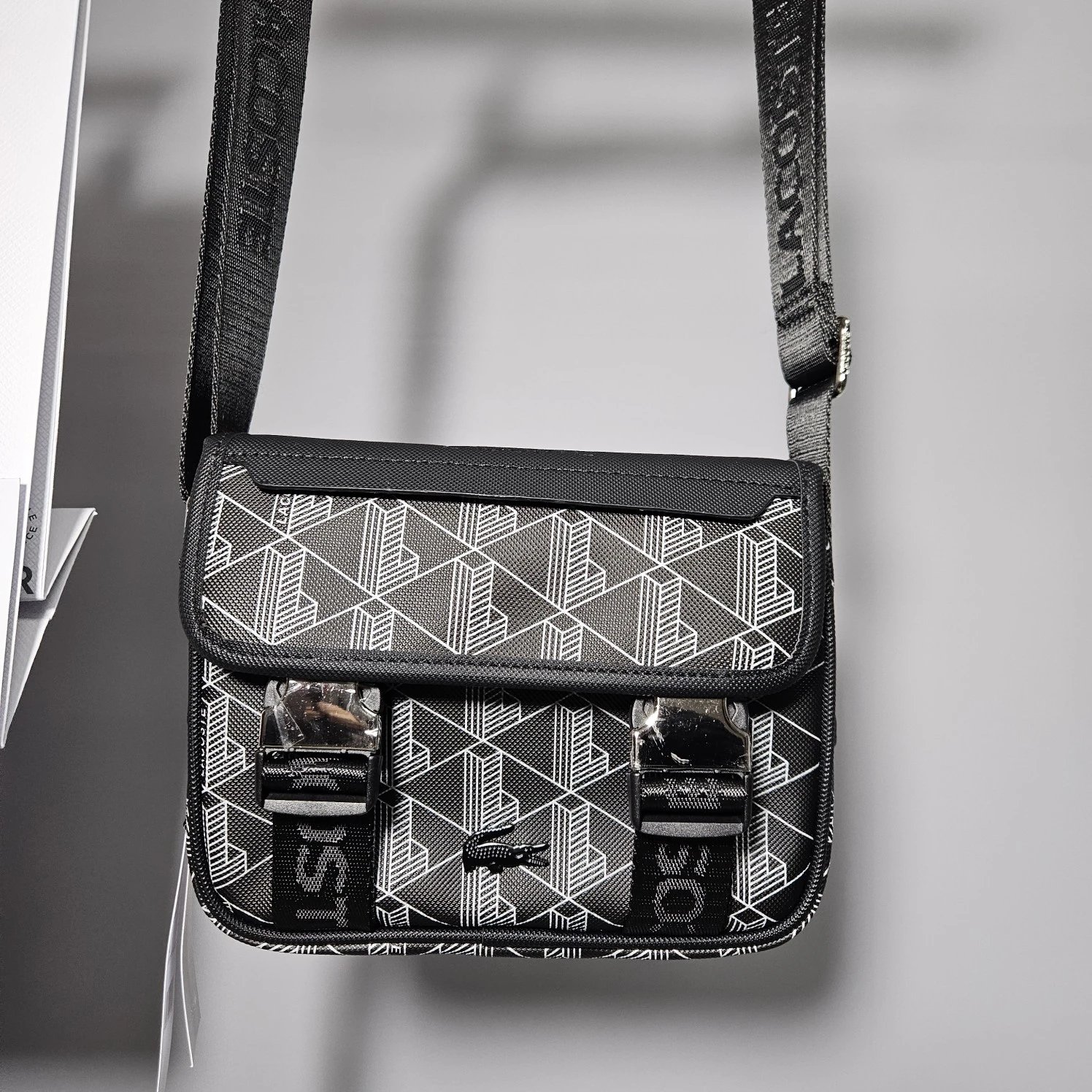 Lacoste Patterned Crossbody Bag