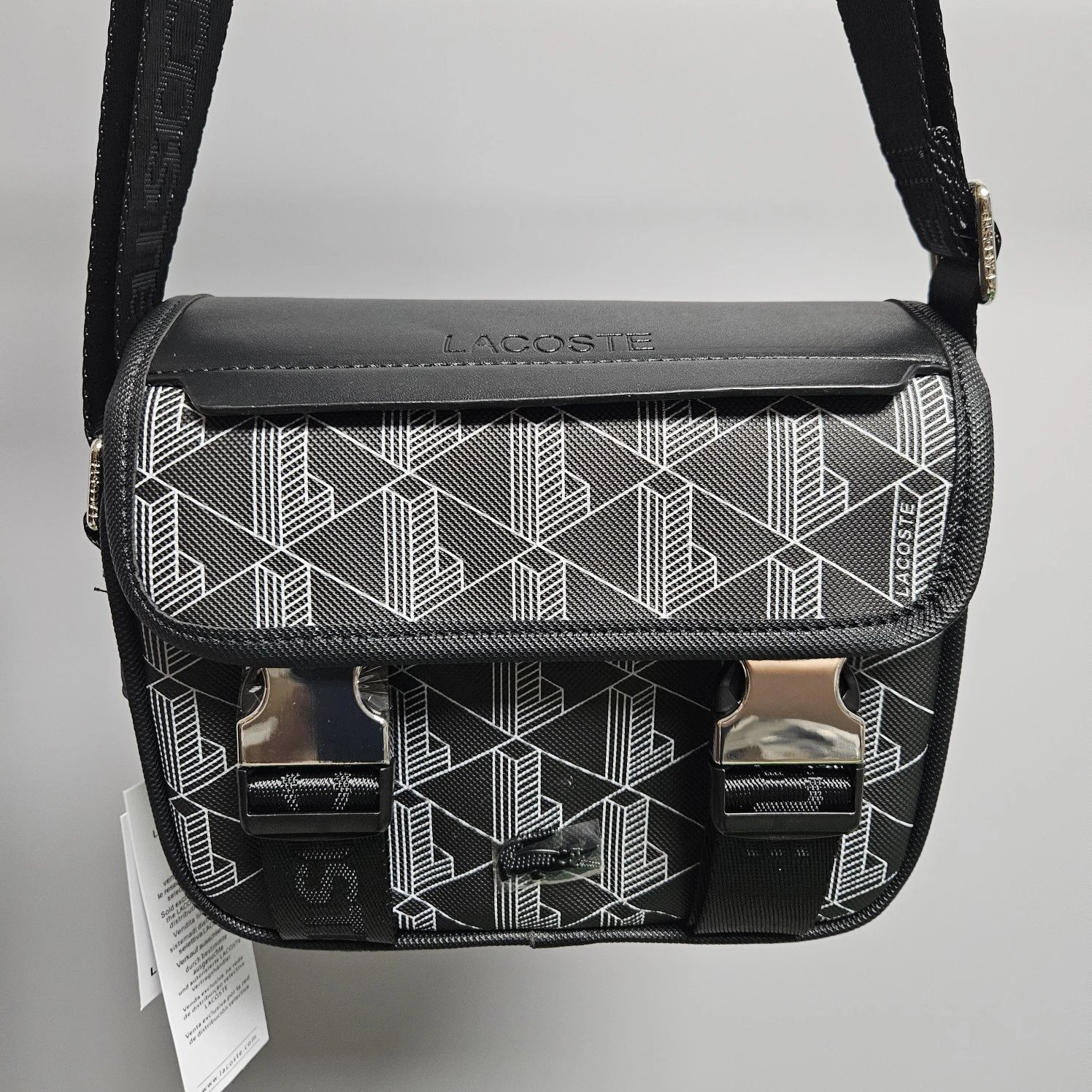 [9.5/10] LA pattern single printed business commuting crossbody bag, hardware zipper Size: Length 20 * Width 5.5 * Height 15cm