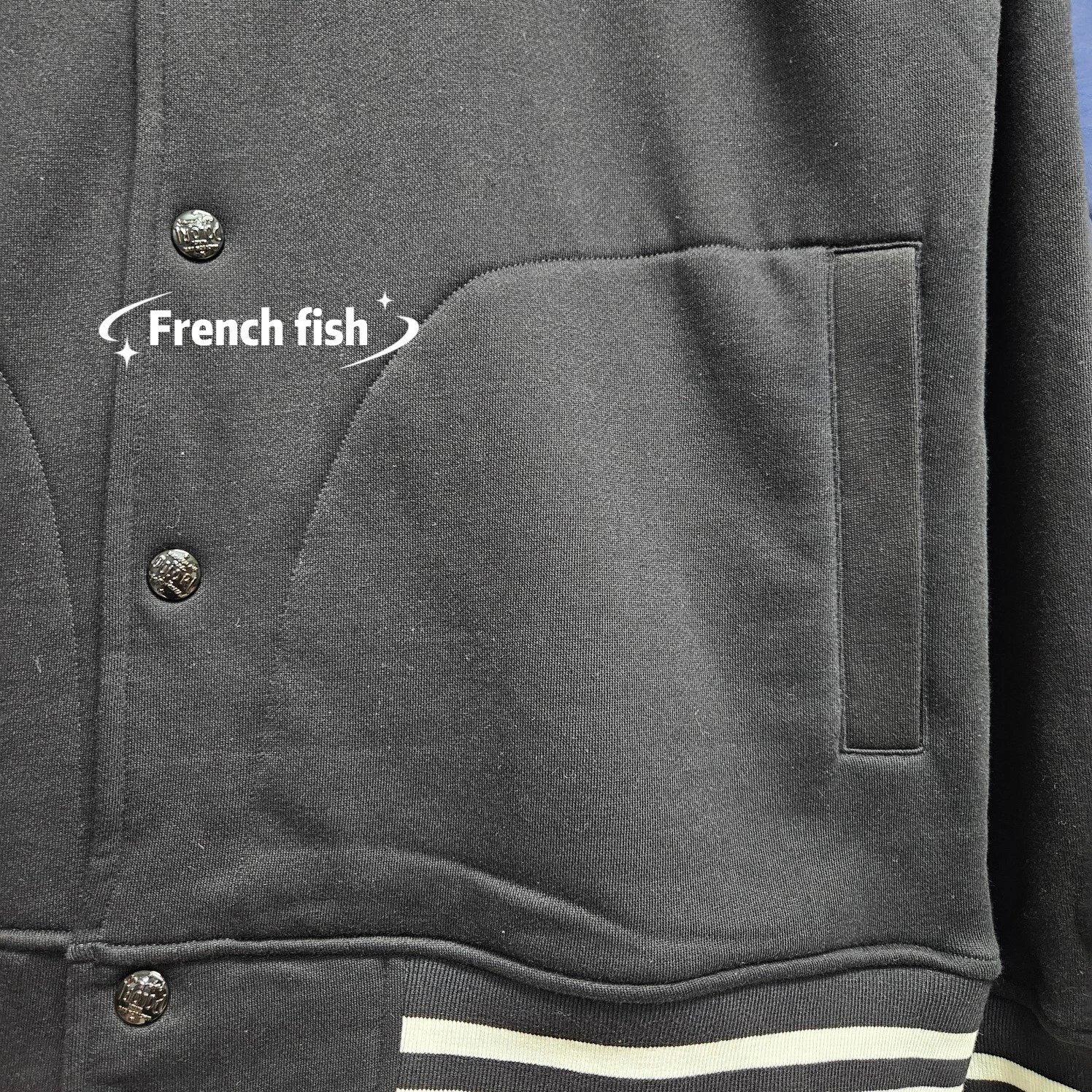 Polo Ralph Lauren Varsity Jacket Navy with White Stripe Trim Outerwear - 9
