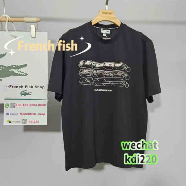 Lacoste Graphic Print Navy T-Shirt - 4