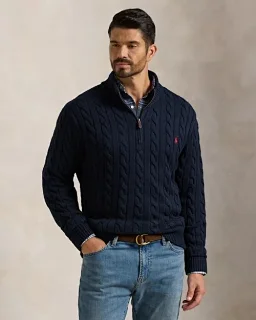 thumbnail for 【BLACK NOVEMBER】【9.5/10】RL 100%Cotton Quarter-Zip Sweater