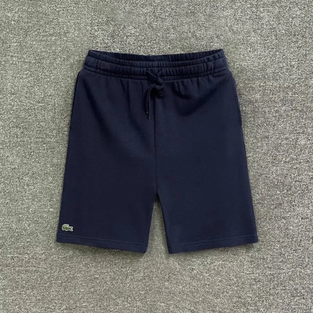 95105色入法式纯色运动裤25夏季新品男士休闲松紧腰头棉质弹力休闲裤针织抽绳短裤潮GH8274 3