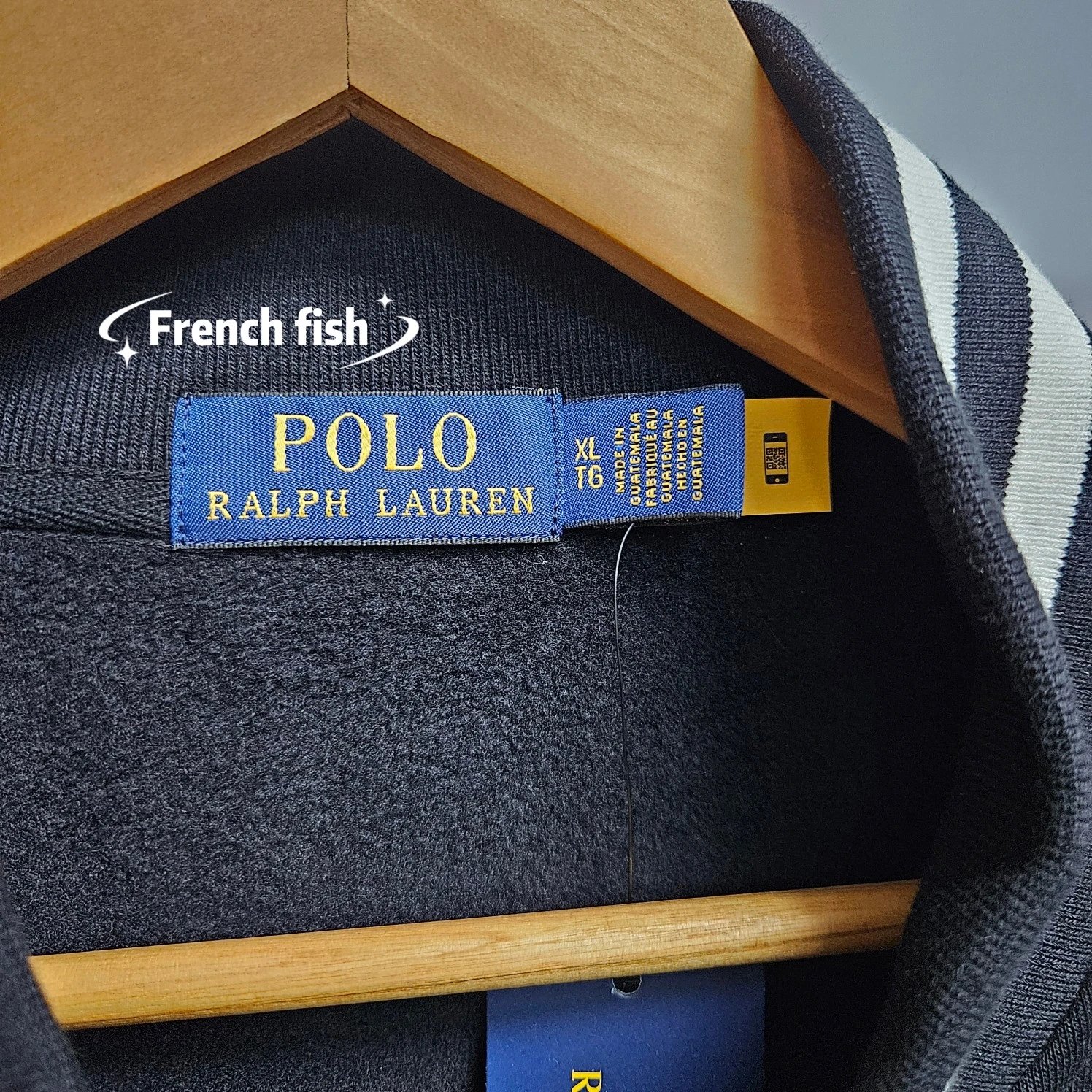 Polo Ralph Lauren Varsity Jacket Navy with White Stripe Trim Outerwear - 12