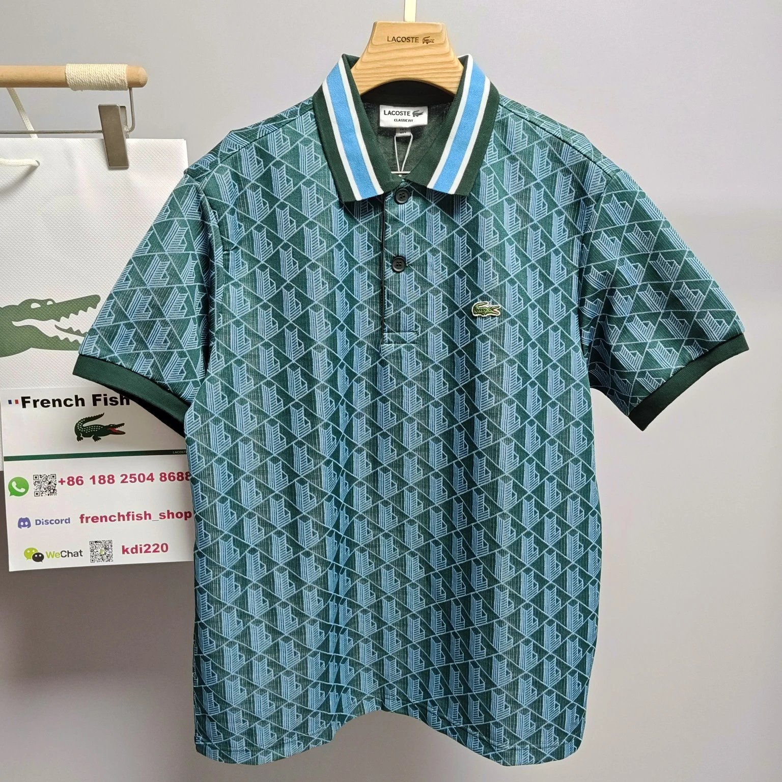 981025新版Two buttons classic fit MONOGRAM POLO DH1417