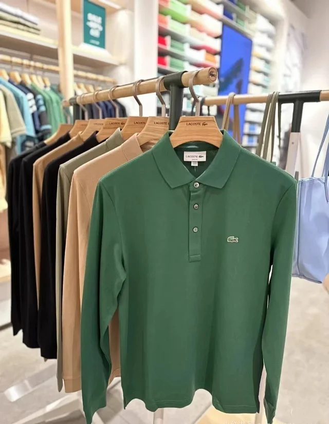 Lacoste Shirts PH5894 long-sleeve three-button polo shirt product detail image 5