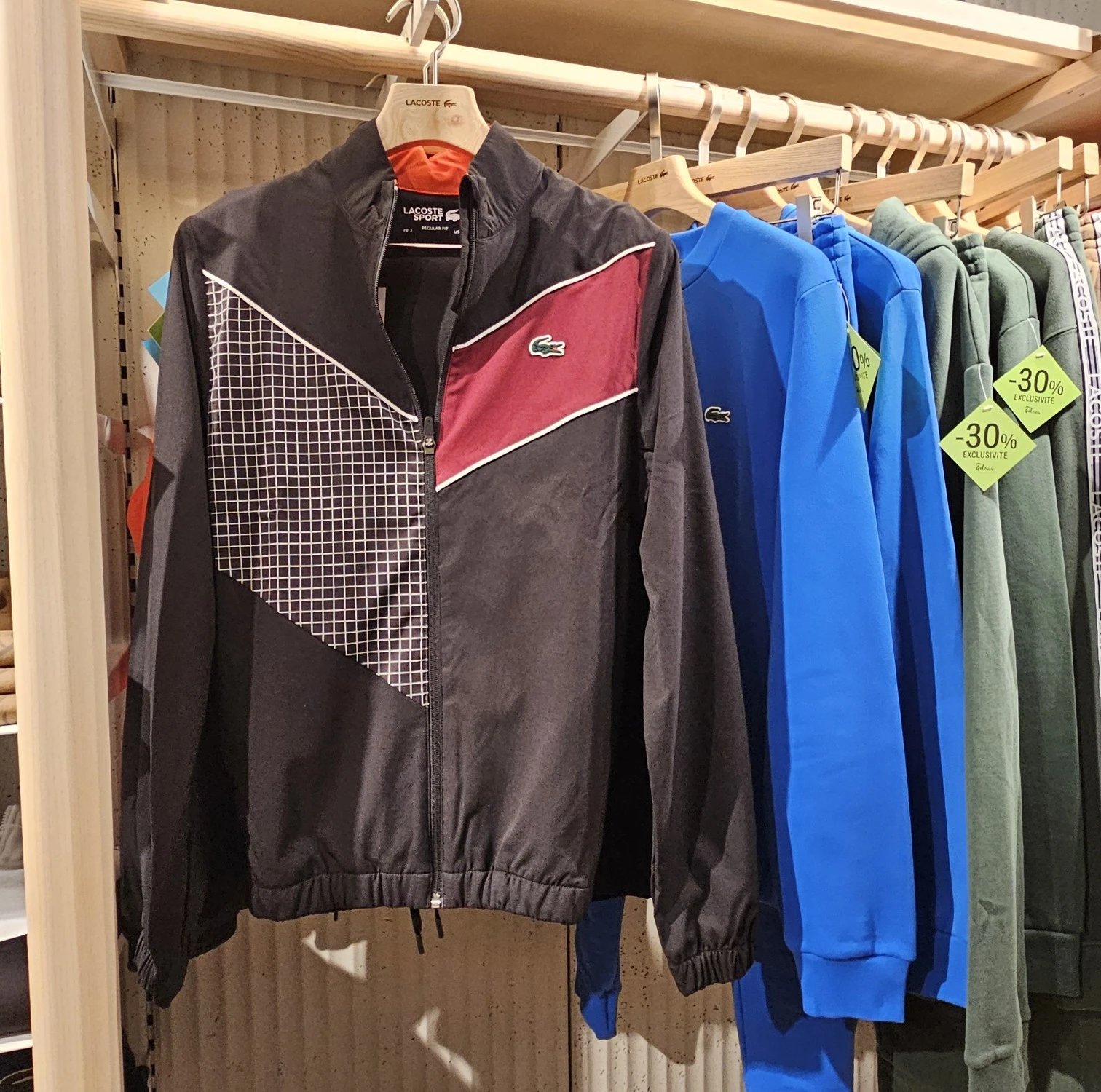 [BLACK NOVEMBER] [8.5/10] 24 French Lightweight Color-Block Plaid Windbreaker Tennis Jacket Coat WH1796 (Matching Set Available)