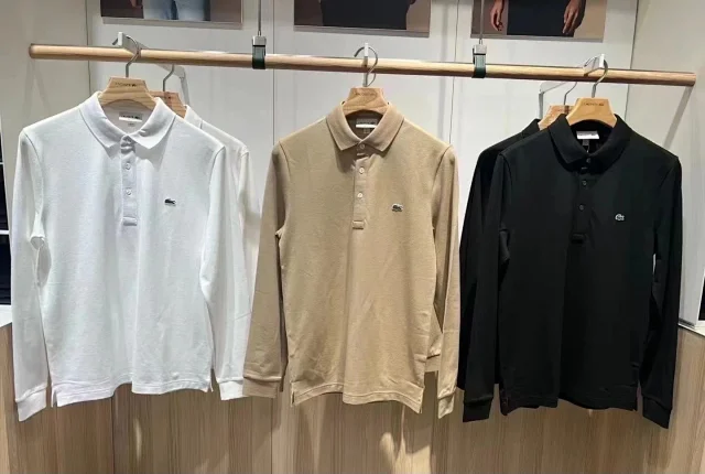 Lacoste Shirts PH5894 long-sleeve three-button polo shirt product detail image 3