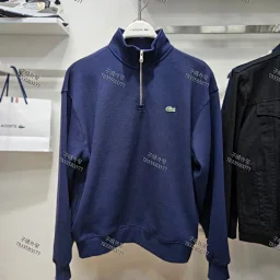 thumbnail for [9.5 10] Fish lapel zipper sweatshirt. Piqué texture, zippered lapels, stylish and versatile. Trendy sweatshirts, let you match as you like!