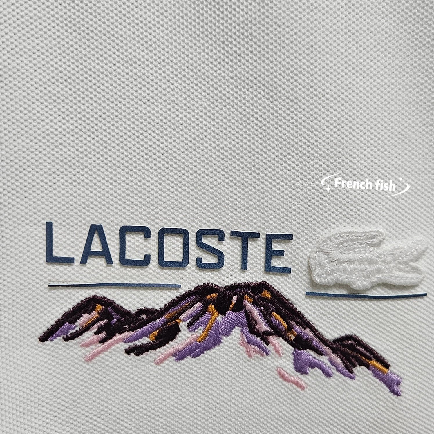 Lacoste Shirt Classic Fit Mountain Embroidery White