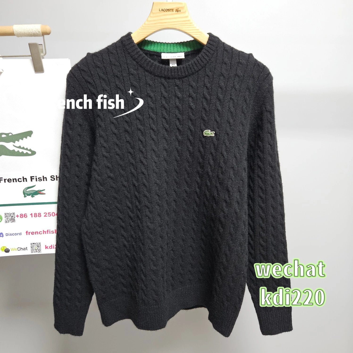 11Cable Knit Carded Wool Crew Neck Sweater 6