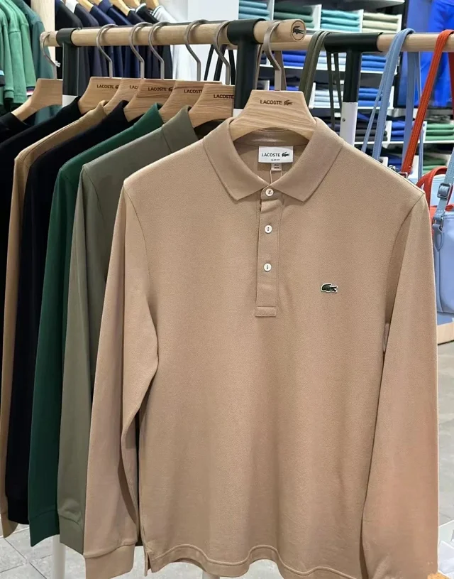 Lacoste Shirts PH5894 long-sleeve three-button polo shirt product detail image 4