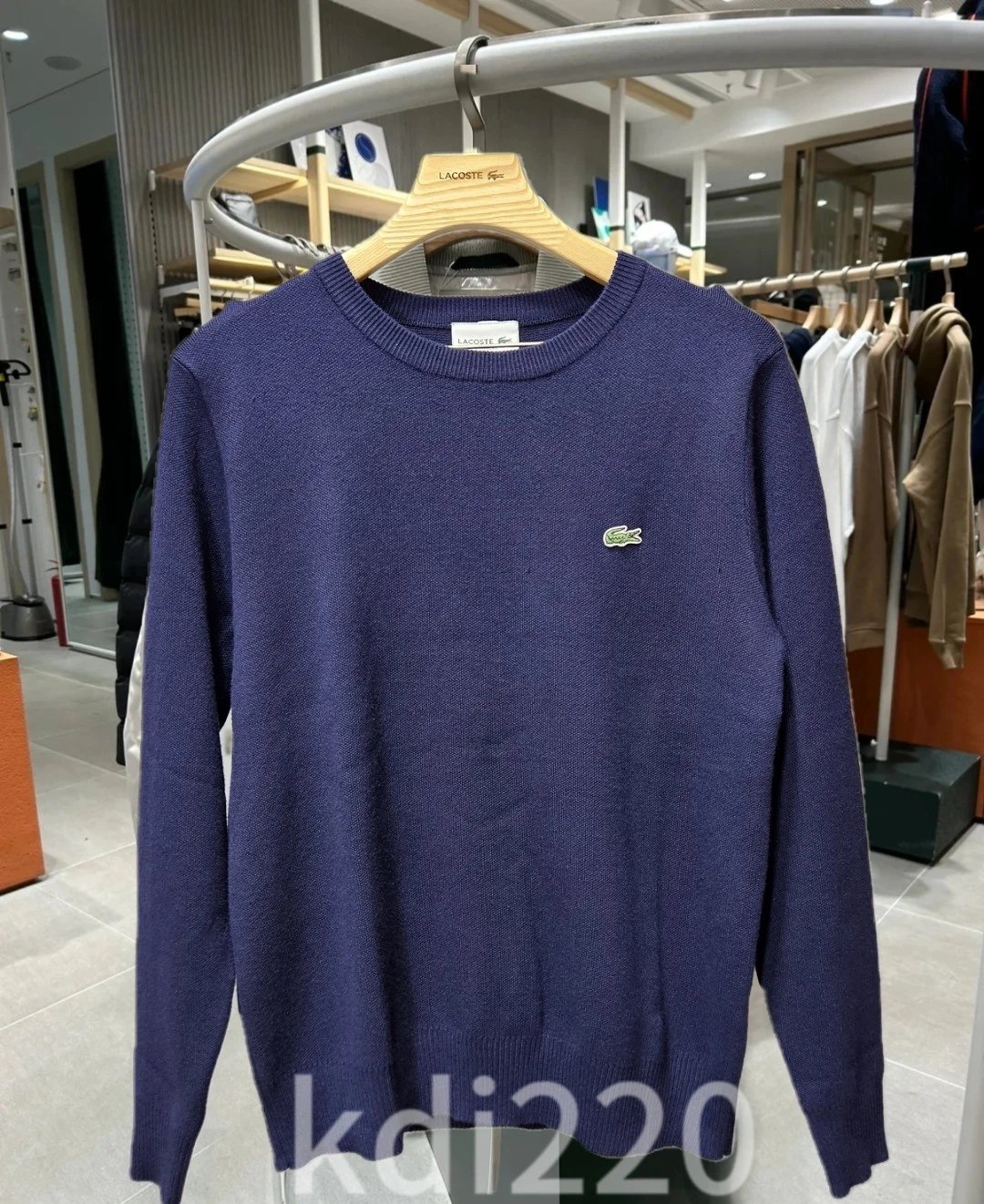Lacoste Classic Crewneck Knit Sweater Forest Green - 5