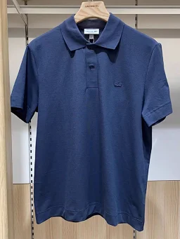 thumbnail for 【9.5/10】 REGULAR FIT男装24新版夏季新款同色logo简约休闲短袖开胸翻领